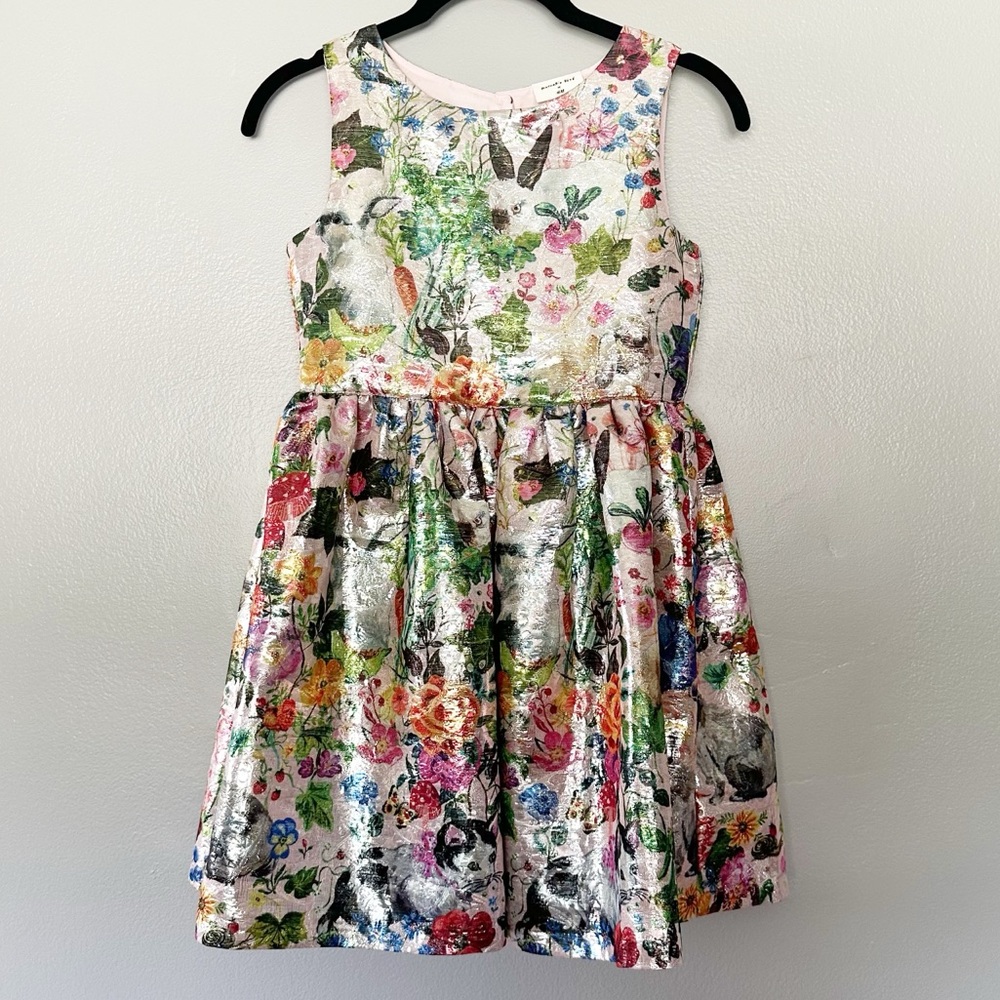 H&M Metallic Floral Multicolor Girls' Dress